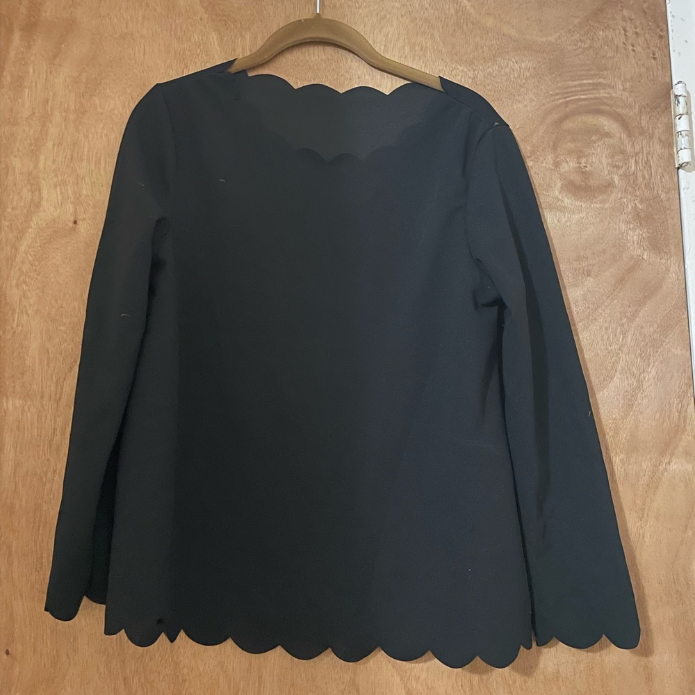 Black Scalloped Shirt